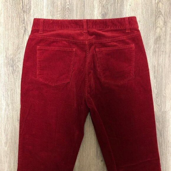 Talbots Women's Size 10 Corduroy Pants 'Heritage' Style Dark Red Wine - Picture 4 of 9